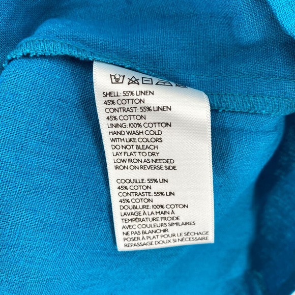 Staring‎ At Stars Anthropoligie Dress Women 4 Sleeveless Aztec Boho Mini Linen - Picture 12 of 16